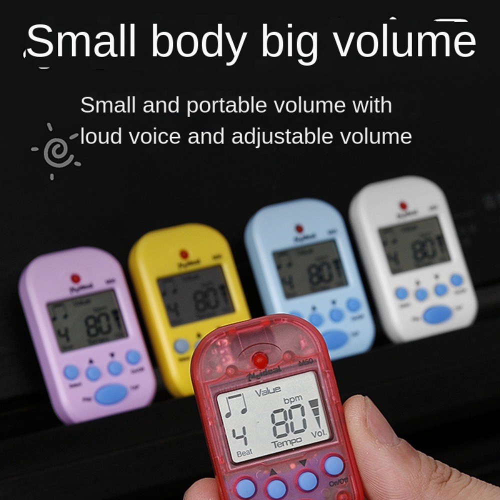 Metronome Digital - เครื่องเมโทรนอม LCD ขนาดเล็กแบบมืออาชีพ แบบสองช่องสัญญาณ แบบหนีบพกพา ทำจากพลาสติก