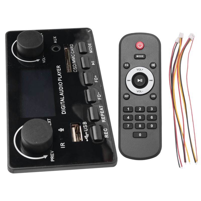 Audio Music App - จอแสดงผล LCD บลูทูธ 5.0 บอร์ดถอดรหัส MP3