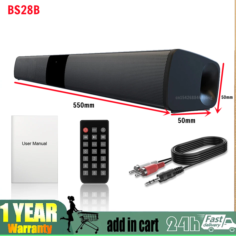 Audio Music Visualizer Free - 40W ไร้สาย Bluetooth Soundbar สเตอริโอลําโพงโฮมเธียเตอร์ PC
