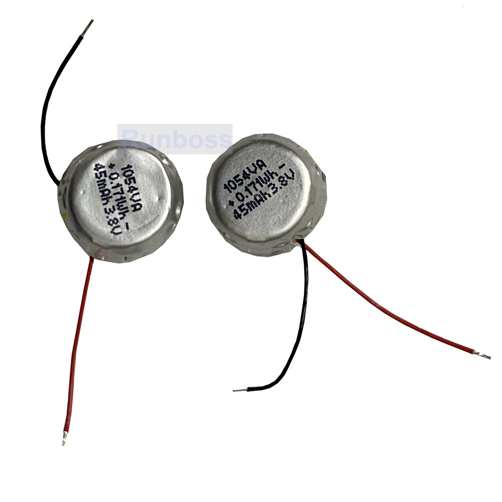 Metronome Digital - 2PCS 3.8V 45mAh แบตเตอรี่ชาร์จ Lir1054 1054