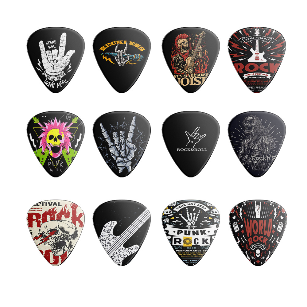 Electric Guitar Pick Pack - ปิ๊กกีตาร์ 12 ชิ้น ขนาด 0.46 มม.