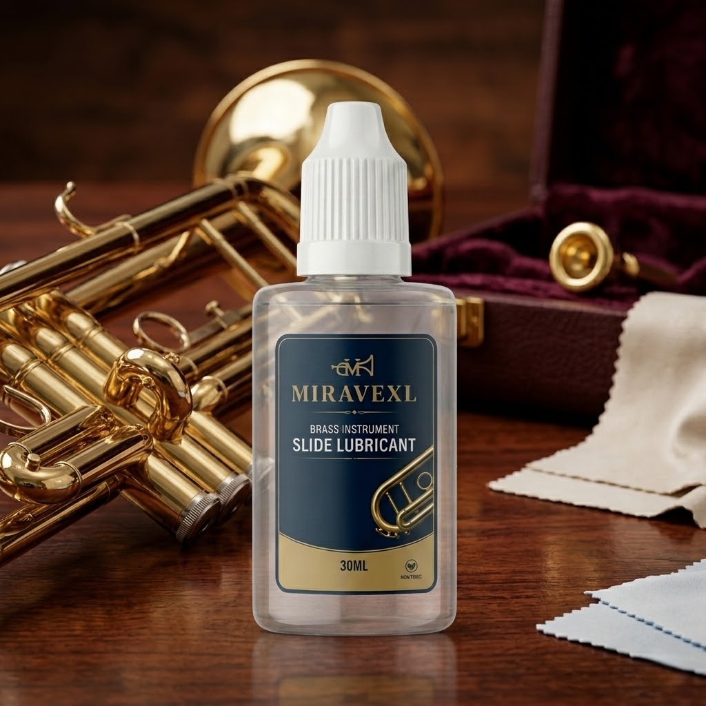 Trumpet Valve Oil - น้ำมันหล่อลื่นวาล์วทรัมเป็ต MIRAVEXL ระดับมืออาชีพ 30 มล. ป้องกันสนิม