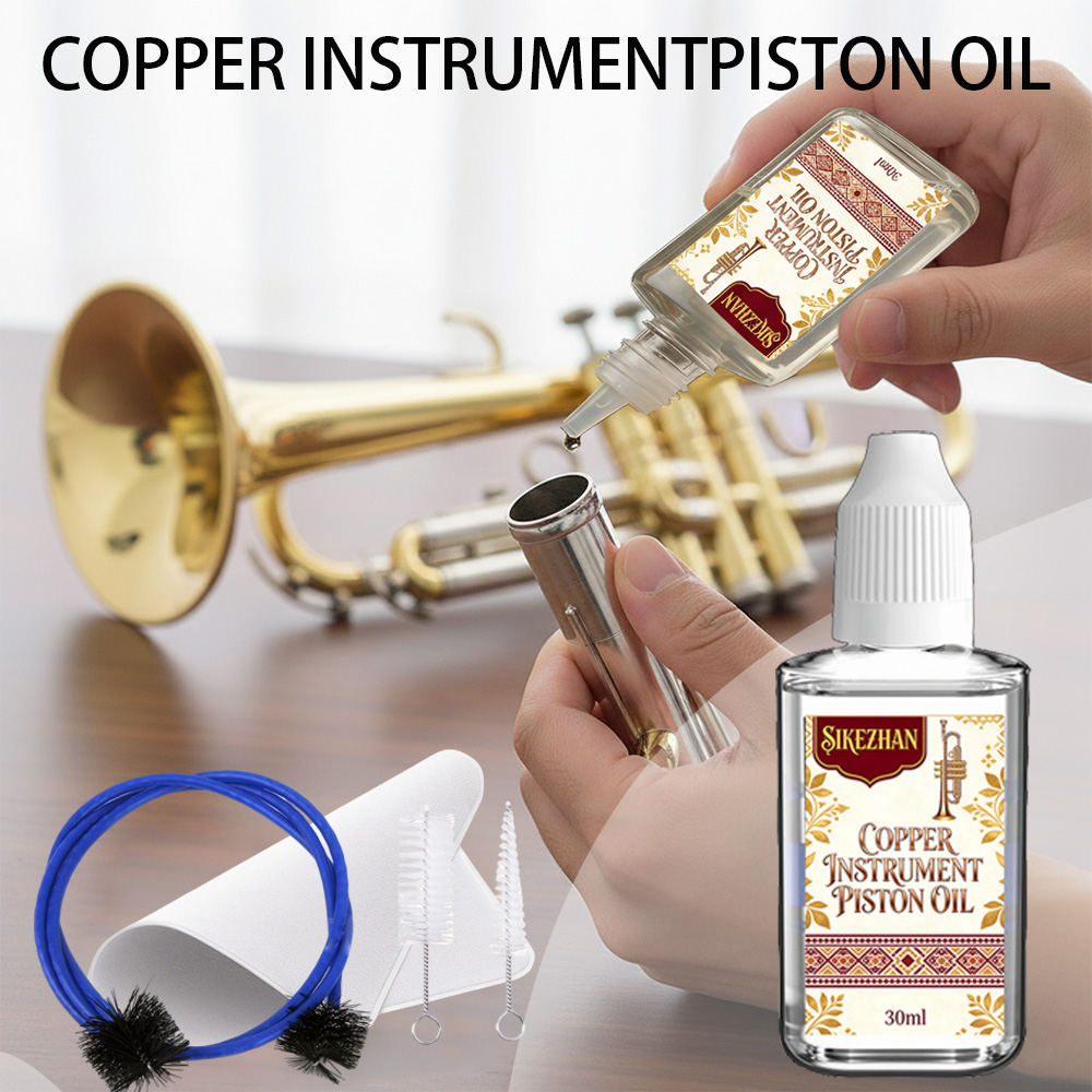 Trumpet Valve Oil - น้ำมันวาล์วทองเหลืองคุณภาพสูงสำหรับทรัมเป็ต ทรอมโบน ทูบา - น้ำมันหล่อลื่นลูกสูบที่ใช้งานได้ยาวนาน ให้การทำงานที่ราบรื่นและตอบสนองรวดเร็ว