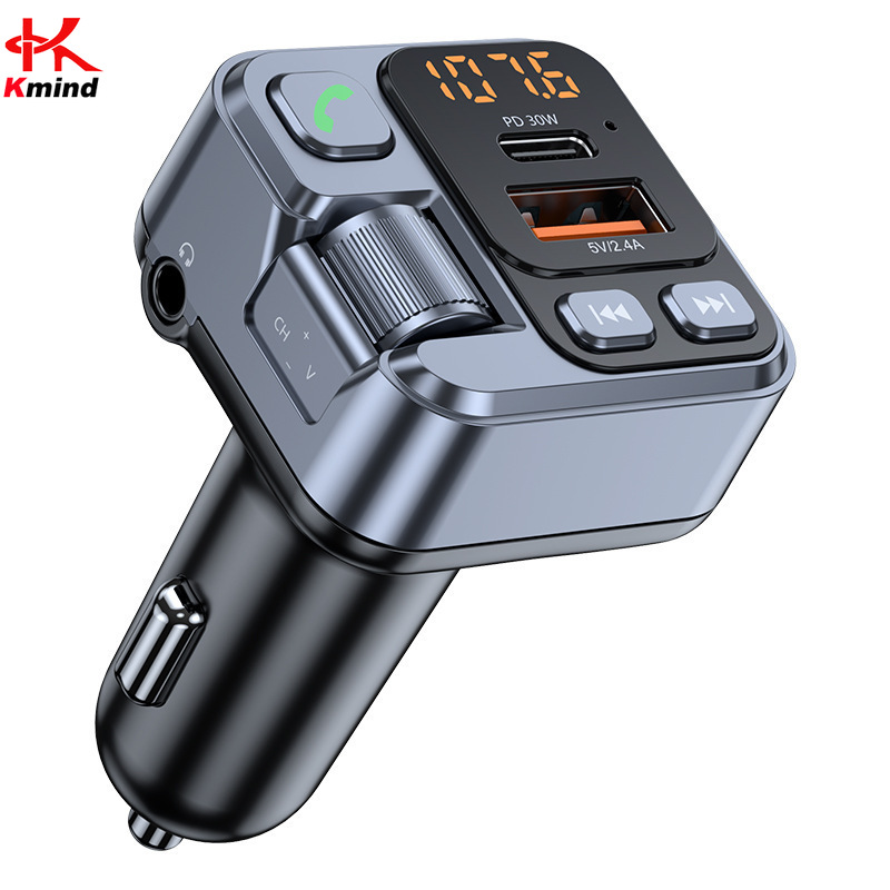Audio Music App - KMIND รถเครื่องส่งสัญญาณเพลงบลูทูธไฟแช็ก FM ชาร์จ PD30W 2.4A