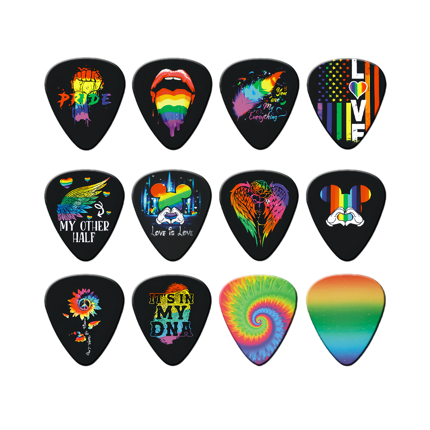 ปิ๊กกีตาร์ 12 ชิ้น ขนาด 0.46 ม - Electric Guitar Pick Pack บทวิจารณ์และราคา