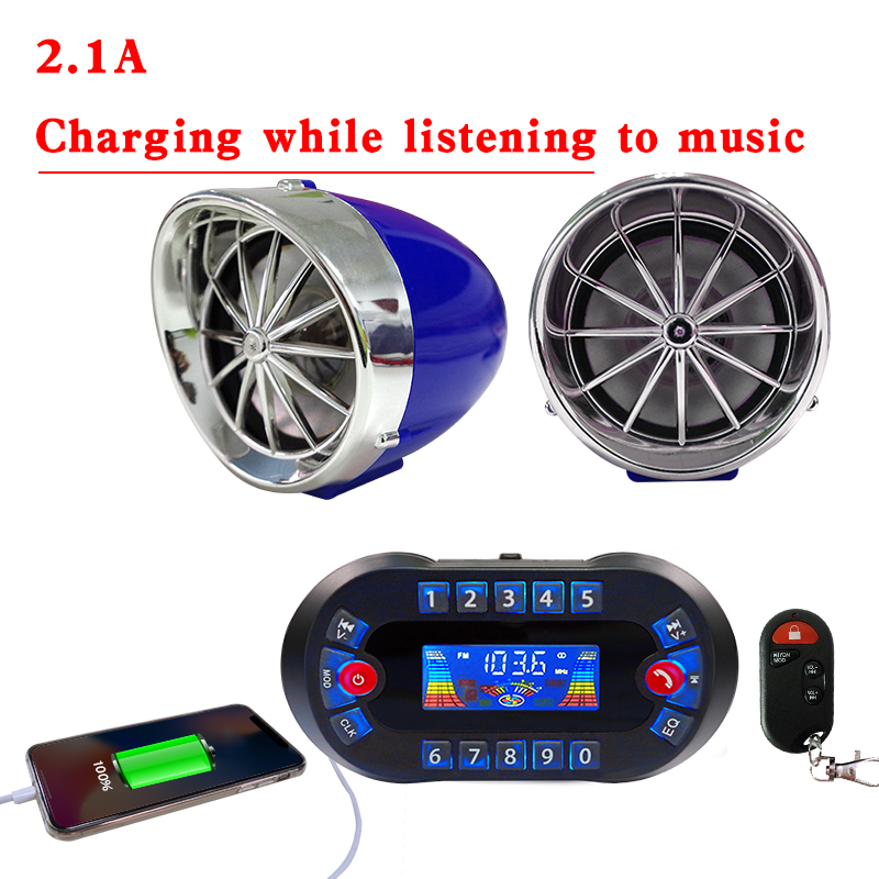 ลำโพงบลูทูธขยายเสียงติดรถมอเตอ - Audio Music App บทวิจารณ์และราคา
