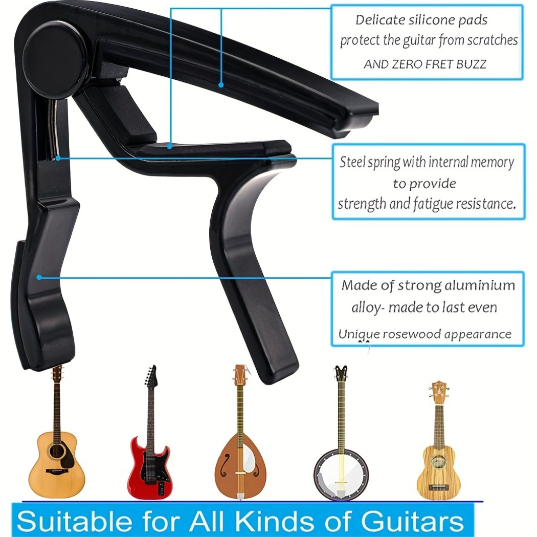 คาโป้กีตาร์แบบเปลี่ยนเร็วโลหะผ - Electric Guitar Pick Pack บทวิจารณ์และราคา