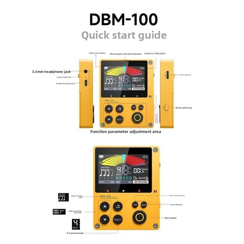 เครื่องเมโทรนอม DBM-100 แบบชาร - Metronome Digital บทวิจารณ์และราคา